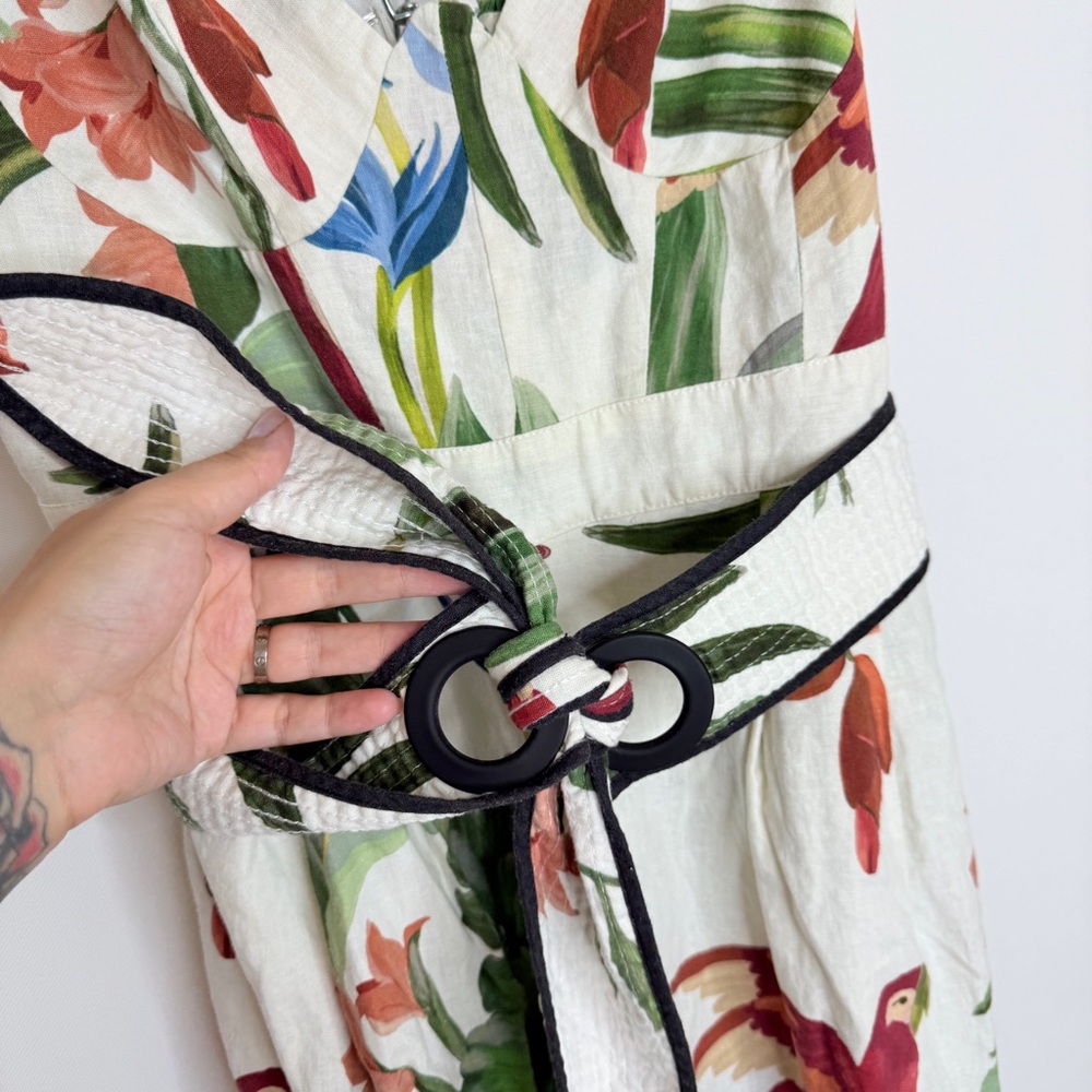 FARM Rio Tropical Print Jumpsuit - Green and Red - Picture 4 of 7